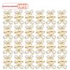 1-24PCS Crystal Napkin Rings 5 Petal Rhinestone Shiny Sparkling Table Decor for Hotel Wedding Banquet Dinner Party Home