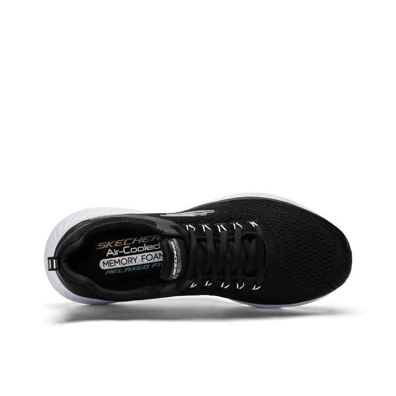Skechers Мужские повседневные кроссовки Edgeride Низкие Черно-белые Универсальные Сетчатые Удобные Износостойкие Дышащие 232843-BKW