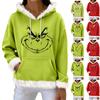 Women's Casual Fashion Print Long Sleeve Hooded Sweatshirt Top