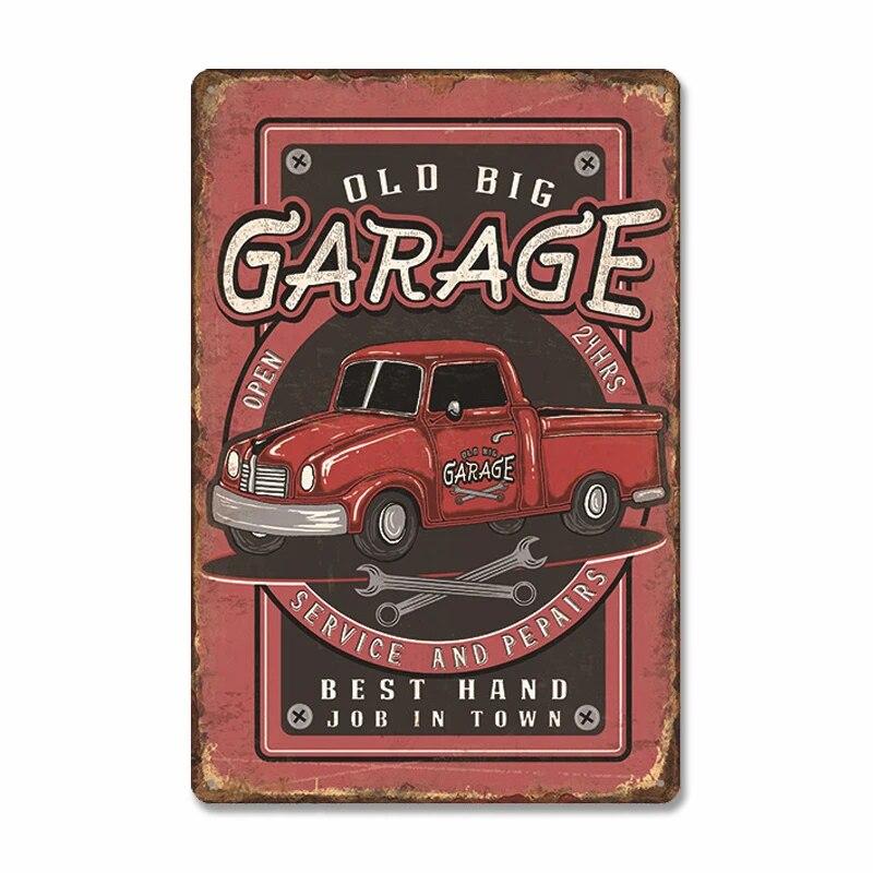 Classic Garage Poster Vintage Metal Sign Car Service Metal Tin Signs Retro Plaque Garage Tool Shop Wall Art Decor