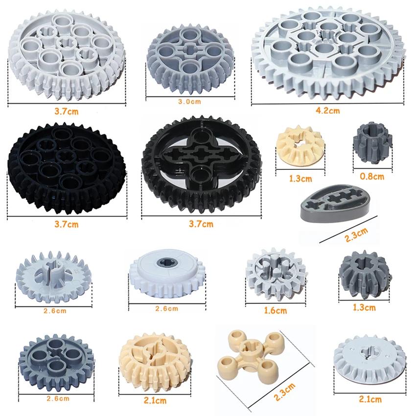 Нетоксичные Moc Gear Серия осей Детали Шестерня Вращающаяся платформа Зубчатая рейка Дифференциал Механическая техническая деталь с приводом Строительные блоки