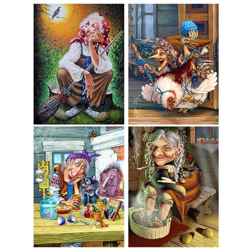 5D Diy Алмазная картина, вышивка, полная ведьма, птица, дерево, вышивка крестом, бисер, наборы для ручной работы, настенная мозаика, украшение для дома, Rustom
