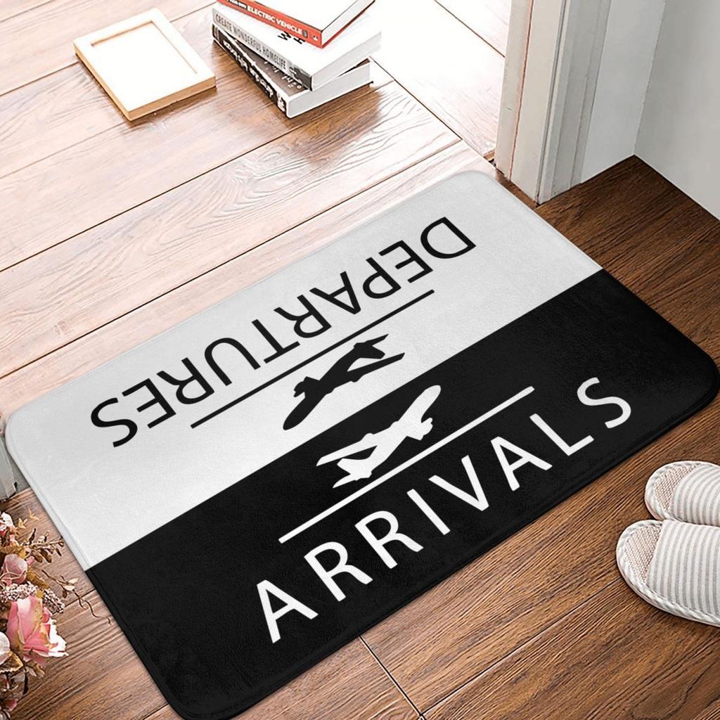 The Exit Arrival Departure Doormat Bathroom Welcome Mat Entrance Home Balcony Airport Sign Absorbent Floor Rug Bedroom Furry Mat