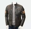 Stylish Brown Genuine Lambskin Leather Handmade Motorcycle Biker Men's Jacket