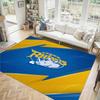 Leeds Rhinos Design Crystal Velvet Carpet Cozy Non?Slip Printed Rug For Bedroom Living Room Entrance