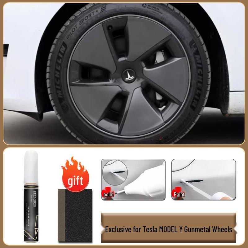 Маркер-подкраска для царапин на дисках Tesla Model Y, Аксессуары для 19" и 20"