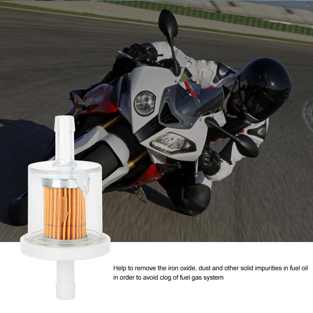 10pcs 1 4inch Plastic Inline Mini Small Engine Fuel Gas Filters for Lawnmower Motorcycle