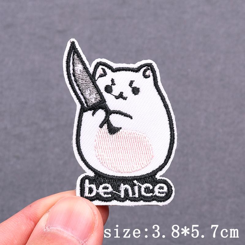 Cartoon Animal Patch Iron On Patches For Clothing Thermoadhesive Patches On Clothes Hip Hop Embroidery Patch For Clothes Badges