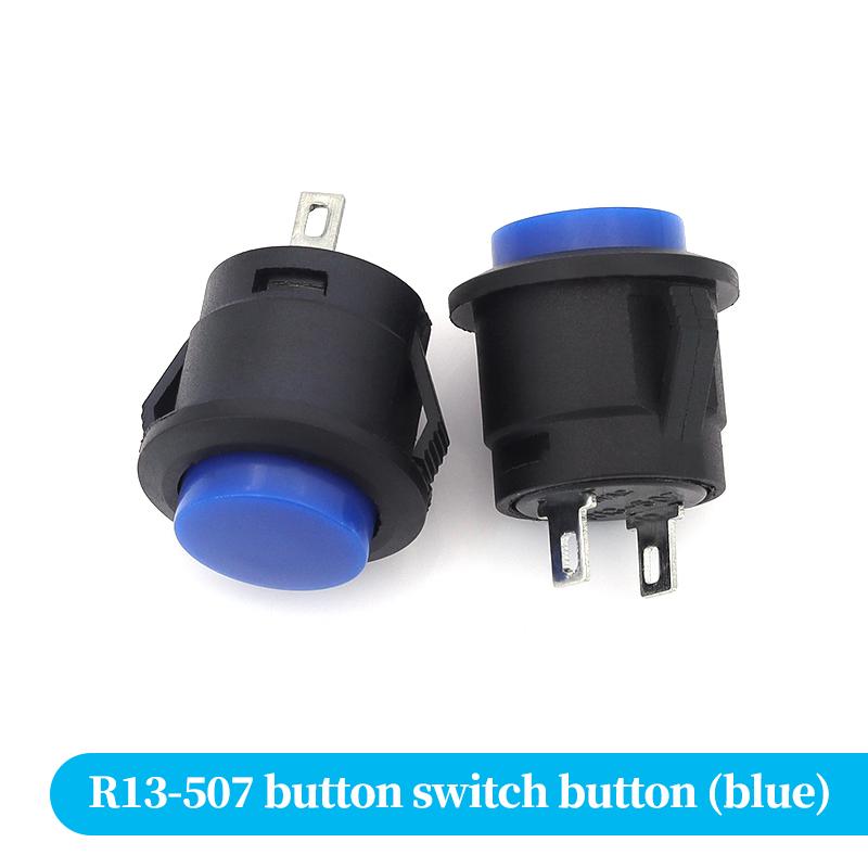 2Pcs 16mm R13 507 Plastic Snap In Momentary Switch Normally Open OFF ON Push Button