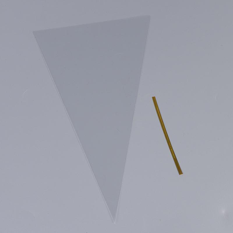 100 шт. Прозрачный конусообразный целлофановый пакет для конфет и цветов AVE