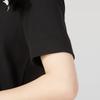Puma Сплошное цветное повседневное свободное минималистское вязаное платье-поло с коротким рукавом женское платье черное 676658-01