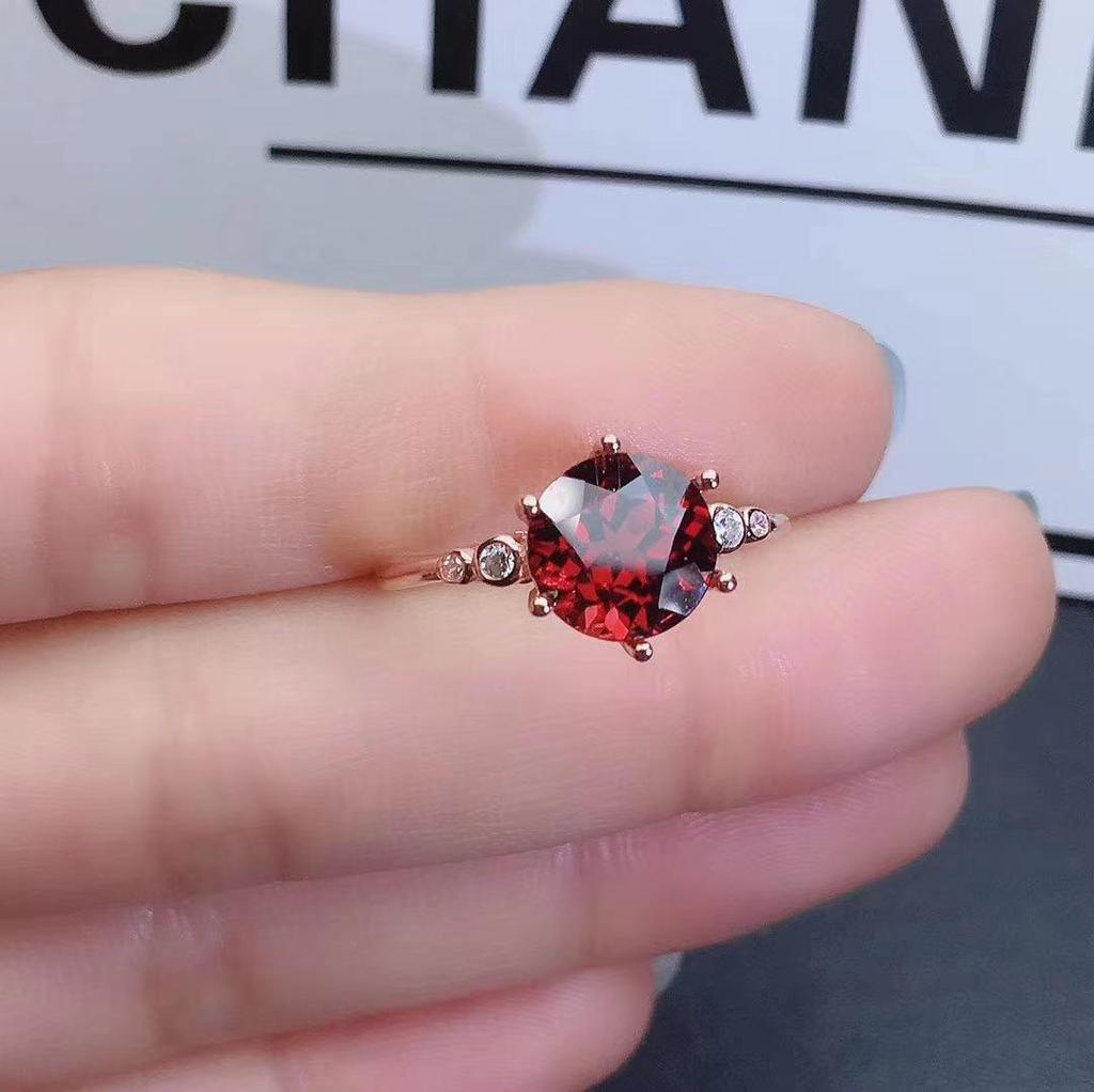 Trending Set: Simulated Ruby Open Ring, Earrings, Pendant & Necklace