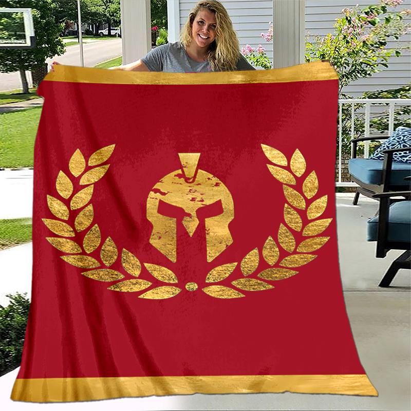 1pc Blanket SPQR Roman Eagle Print Design, Lightweight Blanket for Sofa, Bed- Soft &Warm, Gift for All Seasons like Christmas, Halloween