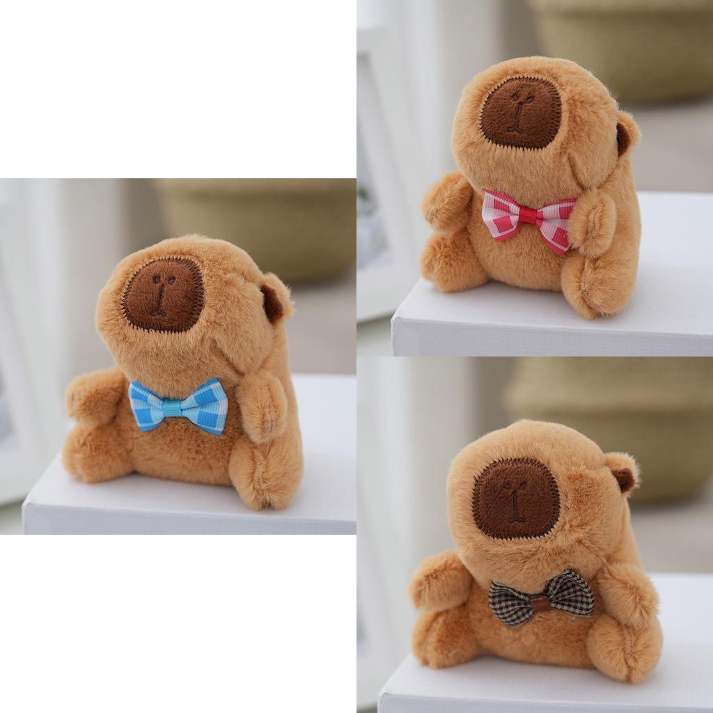 Очаровательная плюшевая игрушка-брелок Капибара, милая кукла-животное, набитая ПП-хлопком, подвеска для рюкзака