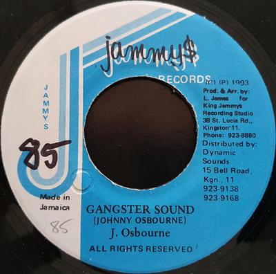 7-дюймовая пластинка ДЖОННИ ОСБОРН - Gangster Sound NONE Jammy's Records 1993 Ямайка Регги, Ска и Даб Б/У
