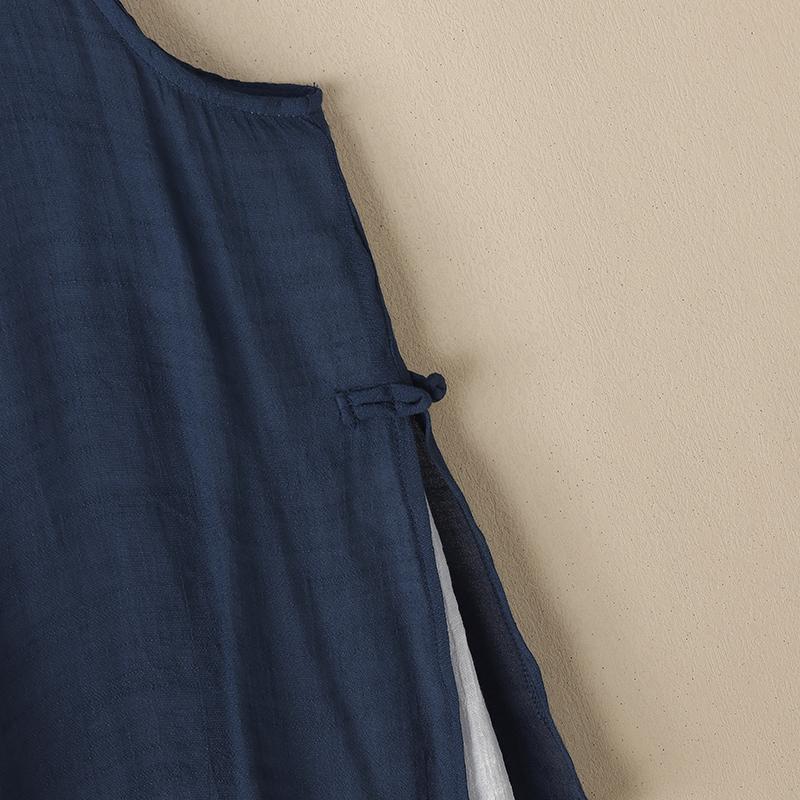 ZANZEA Women Summer Loose Casual O-neck Sleeveless Double Layer Tank Tops