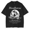 Bloodborne Людвиг Проклятый Святой Клинок Мрачный Футболка Охотник и Фонарь Посланники Оверсайз Унисекс Стирка Уличная Одежда Футболка