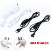 303 Switch On/off AC Power Supply Online EU Extension Connector Electric Cable Cord Wire for LED Desktop Lighting Diy Repair