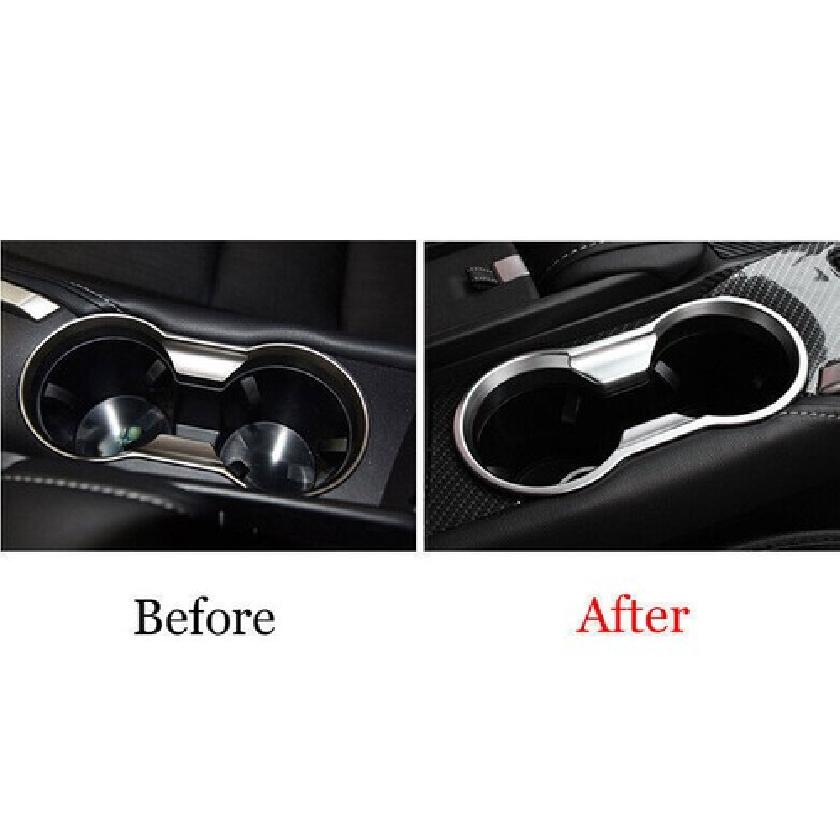 Middle Console Water Cup Frame For Lexus NX200t 300 300h 2015-2021 Matte Silver