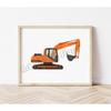 Акварельный Строительный Транспорт Транспортировка Трактор Бульдозер Постер Настенное Искусство Картины Холст Живопись Детская Домашний Декор