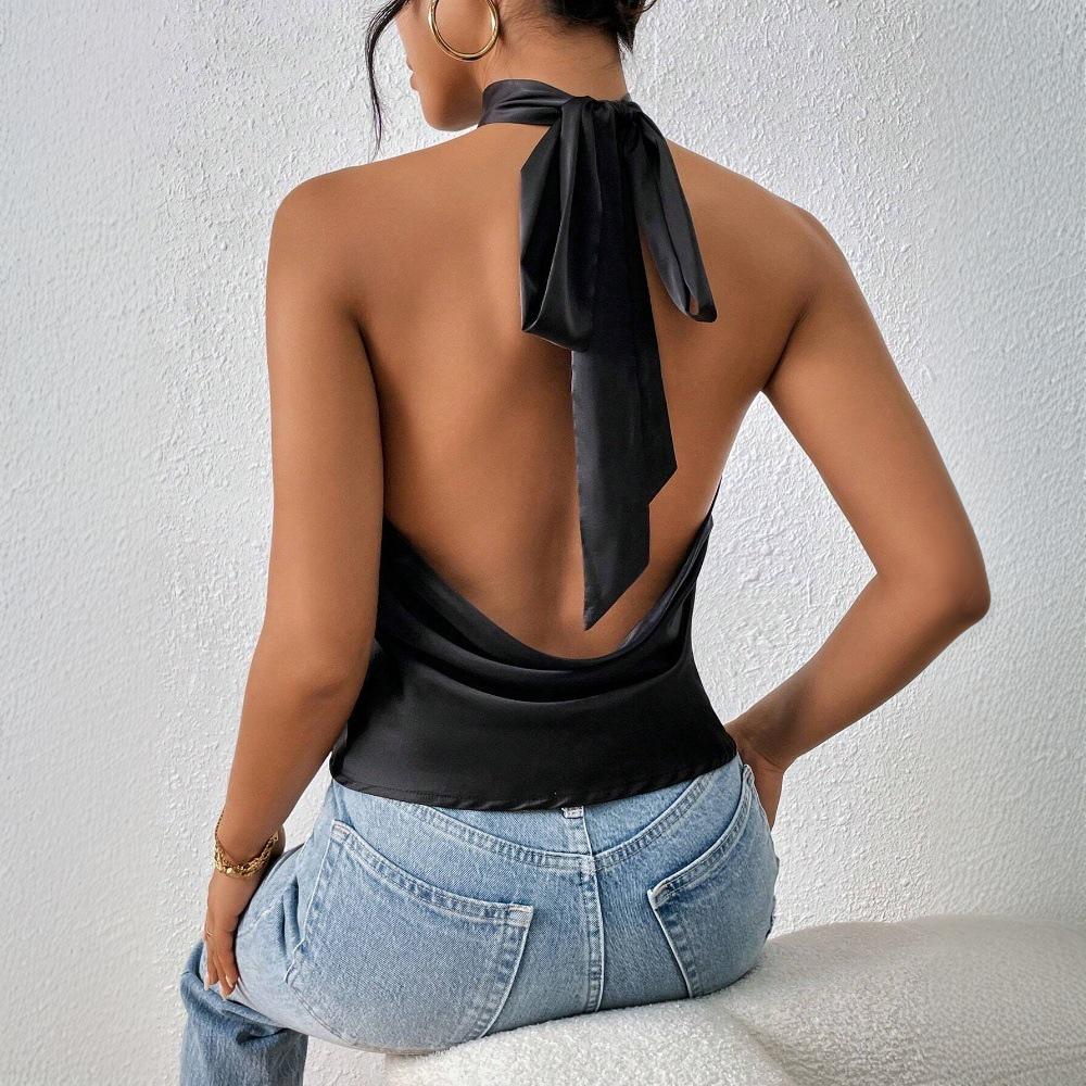2025 Women's Sexy Halter Vest - Spring/Summer Backless Design