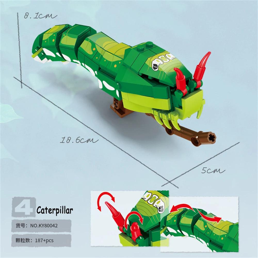 Cicada Insects Building Blocks Toys Set - Long-Lasting Play Party Gift for Kids Great Collectible Models Caterpillar Cicada