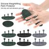 1Pair Anti-Slip Silicone 3-Finger Workout Grips Men Women Hand Palm Protection Weight Lifting Dumbbell Deadlift Pull-Up Grippers Gym Training Exercise