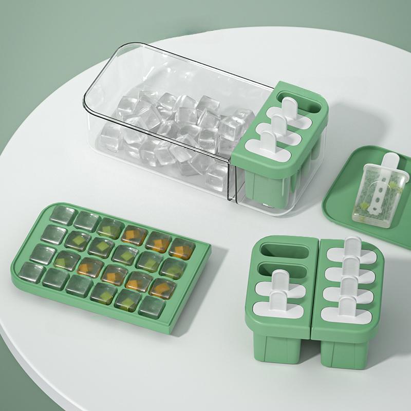 24 сетки двухслойная форма для кубиков льда для дома 2-в-1 без запаха коробка для приготовления льда коробка для приготовления льда в виде шарика