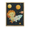 Lion's Dreams Poster Lion's Dreams Poster, 30X40 Cm, Dark Brown Wooden Frame, 230 Gsm Matte Paper