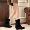 Loose Women's Models Are Not Tired Feet Soft Elastic Soles Warmth and Increase the Height of the Comfortable and Fashionable Versatile Martin Boots