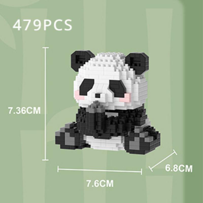 Гигантская панда Строительные блоки Цветочные головоломки Menglan Игрушки для детского дня