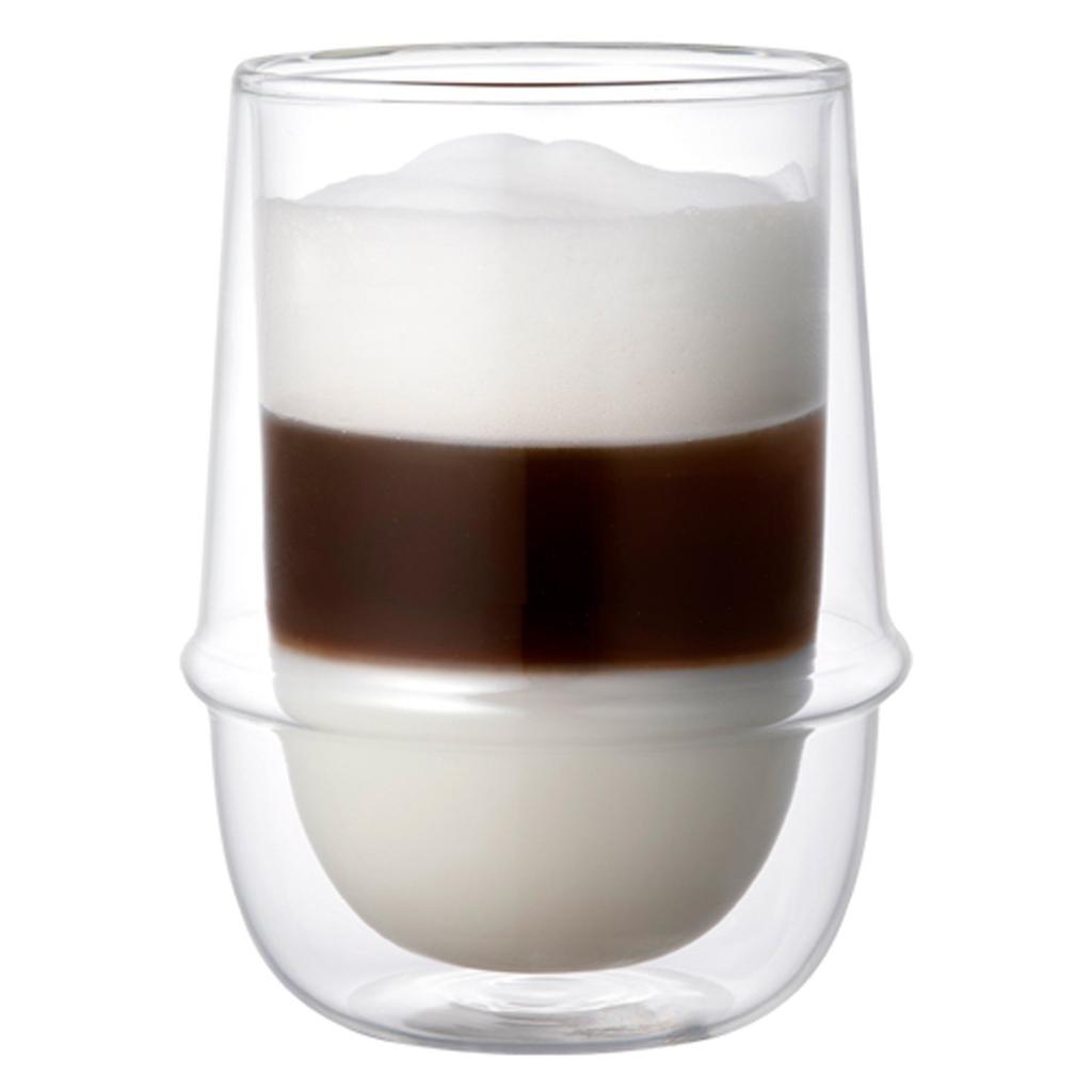 KINTO KRONOS Ice Tea Microwave and Dishwasher 23106 Double-Walled Glass, 350ml, Heat-Resistant, Safe, Gift,