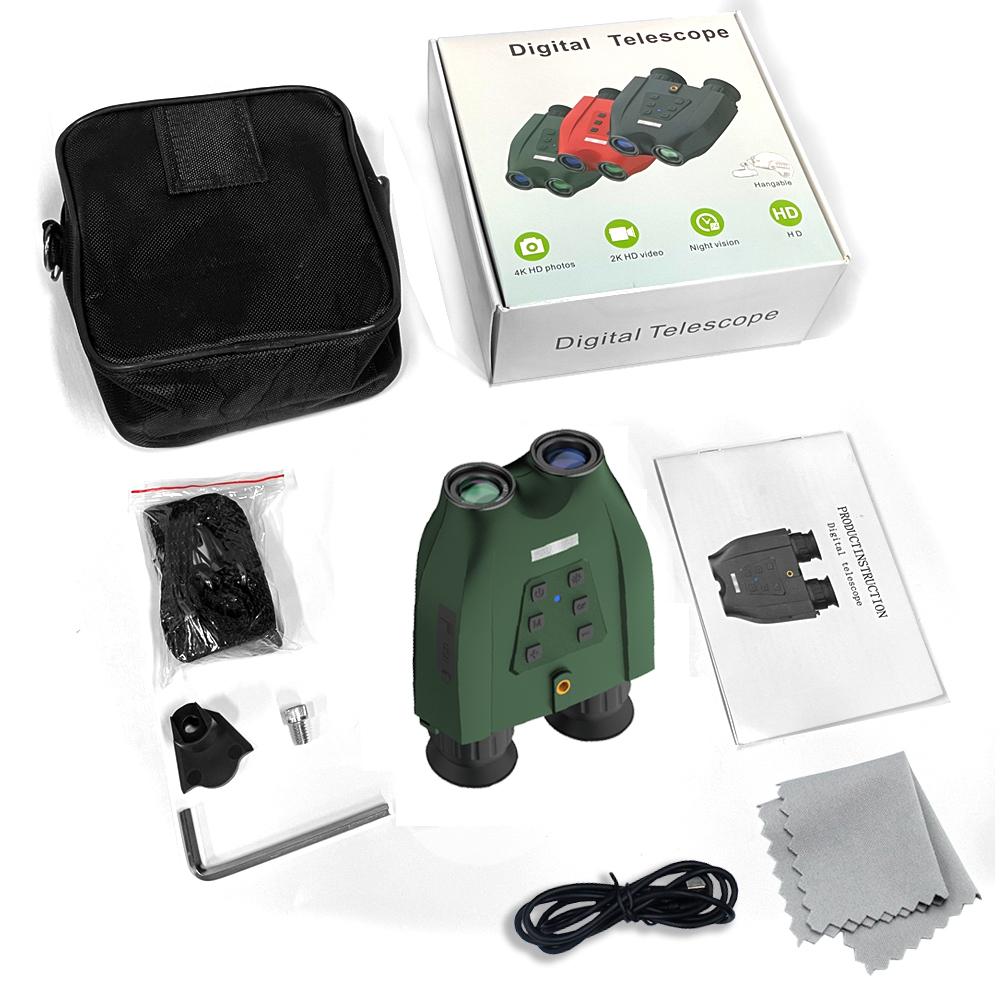 Dt99 48mp 2,5k Uhd 3d бинокль телескоп с креплением на голову 8x цифровой зум 300 м инфракрасная камера ночного видения для охоты