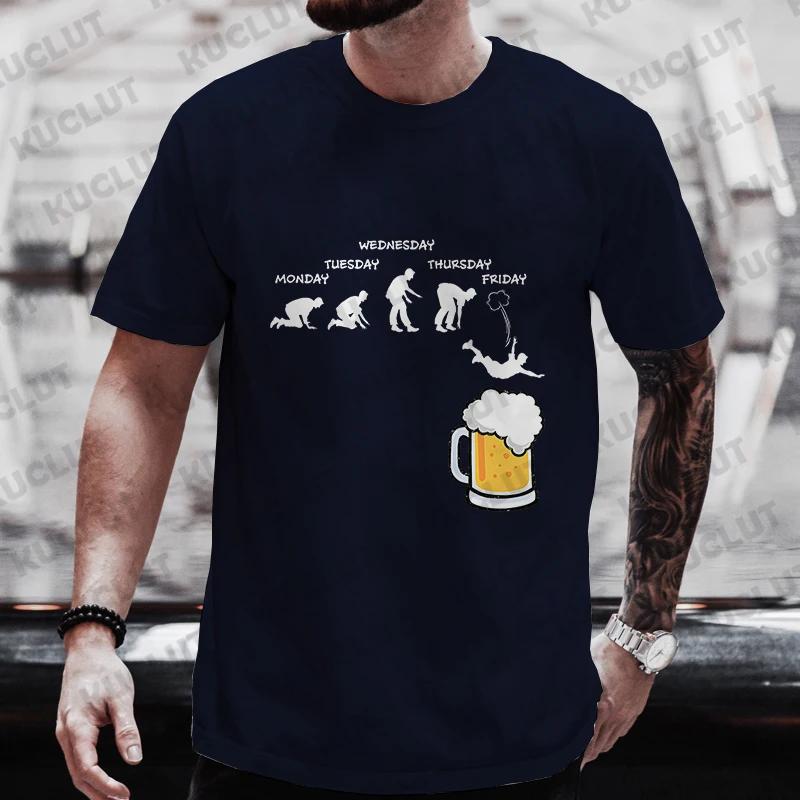 Diving Funny Printing Men Women T Shirts Fashion Casual Top Sleeve Short Sleeve Tshirts Deep Beer Diving Humor Alcohol Tees