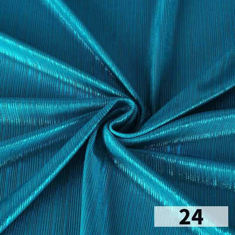 1x1.45 Meter Metallic Gliter Soft Fabric Shiny Gold Silver Fashion High Stretch Bright Silky Cloth for Diy Sewing Dress Fabrics