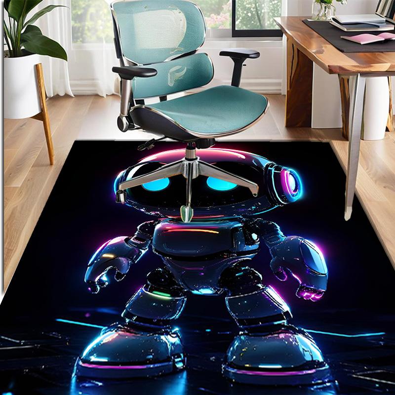 Cosmic Bot Crew Pattern Rug, Indoor/Outdoor Mat, for Picnic, Gameroom, Bedroom, Office, Living Room, Home Decor Carpet, Birthday Gift