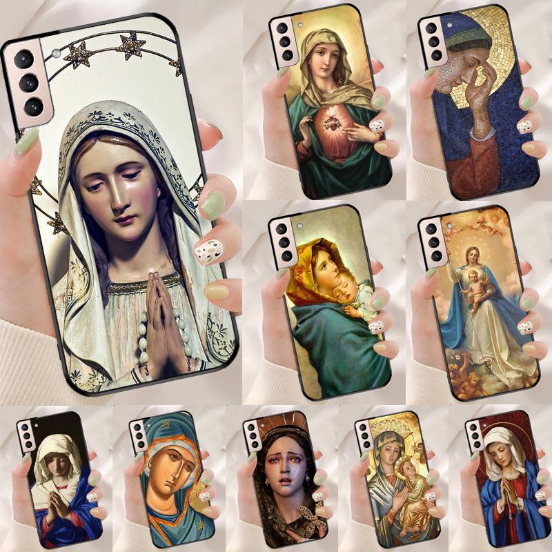Чехол Funda с изображением Девы Марии для Samsung Galaxy S25 Ultra S9 S10 S20 S22 Plus S21 FE S23 S24 Ultra