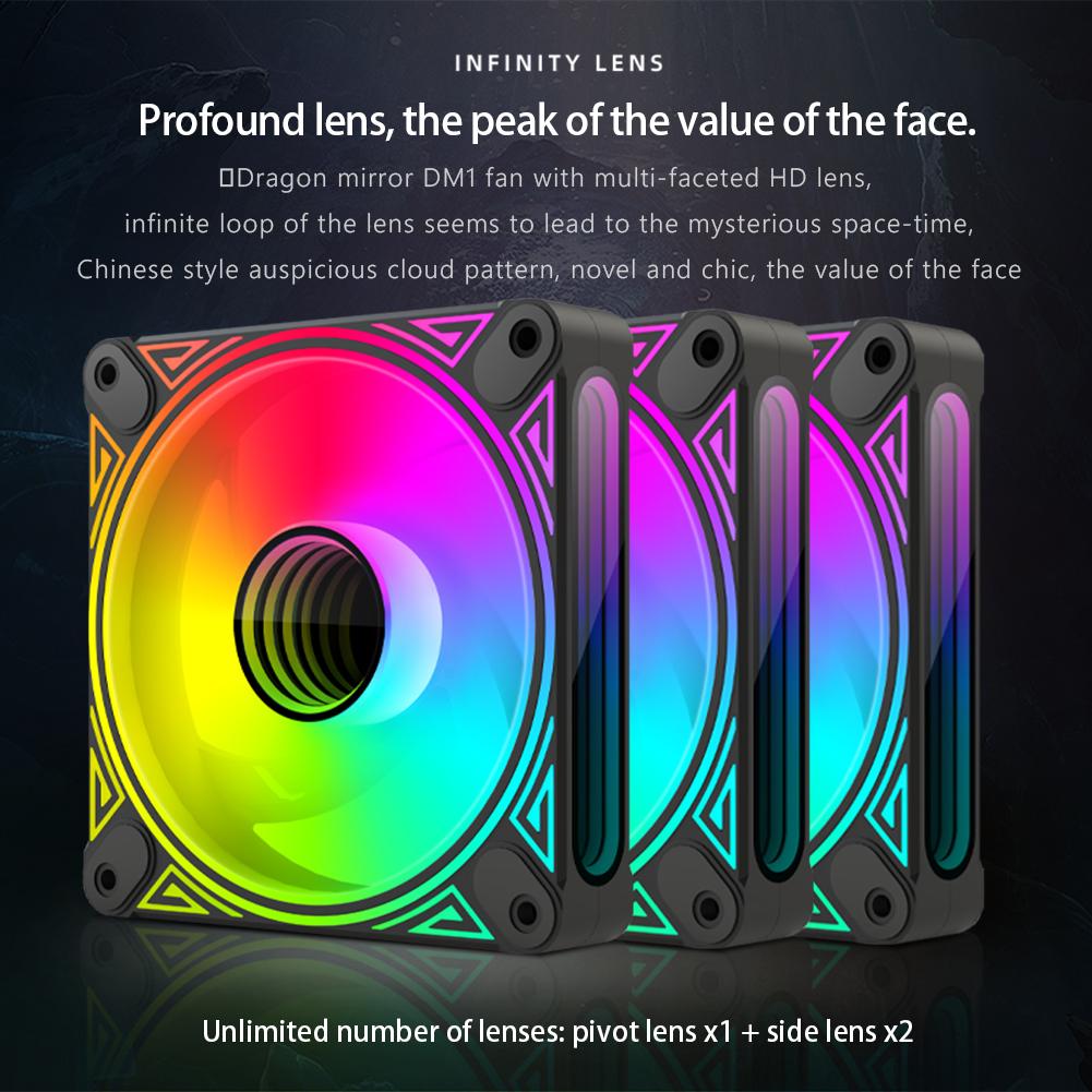 120-мм вентилятор охлаждения корпуса, 23 дБ, 30 светодиодов, светящийся, 5 В, 3-контактный ARGB для настольного компьютера