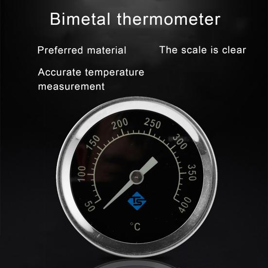 50-400 Degree Smoker Grill Celsius Stainless Steel Gauge Thermometer Temperature