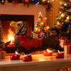 Dachshund Christmas Decor Resin Dog Figurine with Scarf Boots Lighted Blow Mold Xmas Tree Holiday Ornament