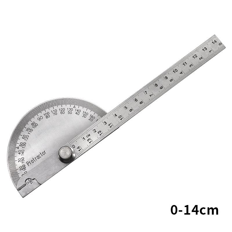 Angle Ruler Single Arm Stainless Steel Angle Gauge 180 Degree Adjustable Semicircular Indexing Gauge Protractor Angle Ruler