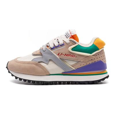 Li Ning 001 Original Aspiration Нескользящие Легкие Низкие Повседневные Кроссовки Мужские Абрикосовый Белый Зеленый AGCP313-4