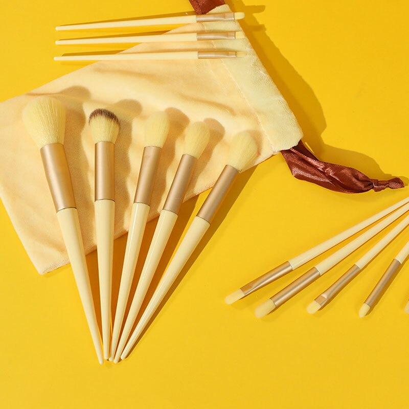 13 шт. набор мягких кистей для макияжа для тонального крема, румян, пудры, теней для век, хайлайтера для растушевки макияжа, косметической кисти, инструментов для красоты