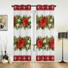 2 шт., Рождественская елка, золотой, красный, рождественский шар, занавеска с рисунком снежинки с крючком, подходит для гостиной, кухни, столовой
