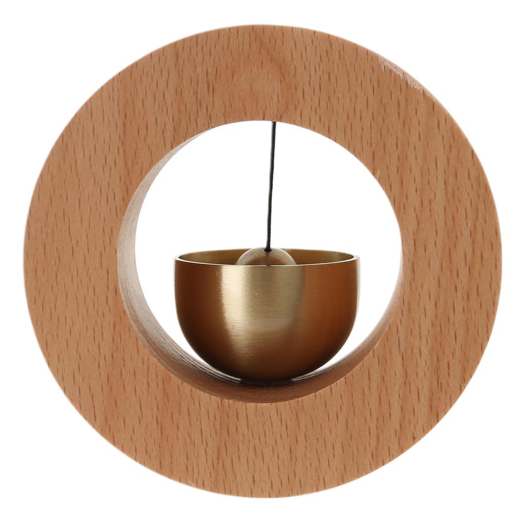 Walnut Shopkeepers Bell for Door Opening Doorbell Chime Unique Office Ornaments and Hanging Decoration for Entrance