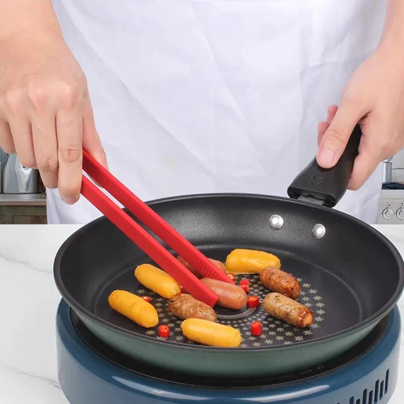 Силиконовые щипцы для тостов, щипцы для кухни, нескользящие зажимы для приготовления пищи, инструменты для барбекю и салата, кухонные принадлежности для гриля