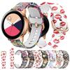Силиконовый ремешок с принтом 20 мм 22 мм для Samsung Galaxy Watch Active 2 Gear S3, ремешок для умных часов Huami Amazfit GTR 42 мм 47 мм