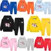 Kids Fashion Clothes Sets Hoodie with Pant Tracksuit Girls Hooded Sweatshirt 2Pcs Set Jogging Casual Wear