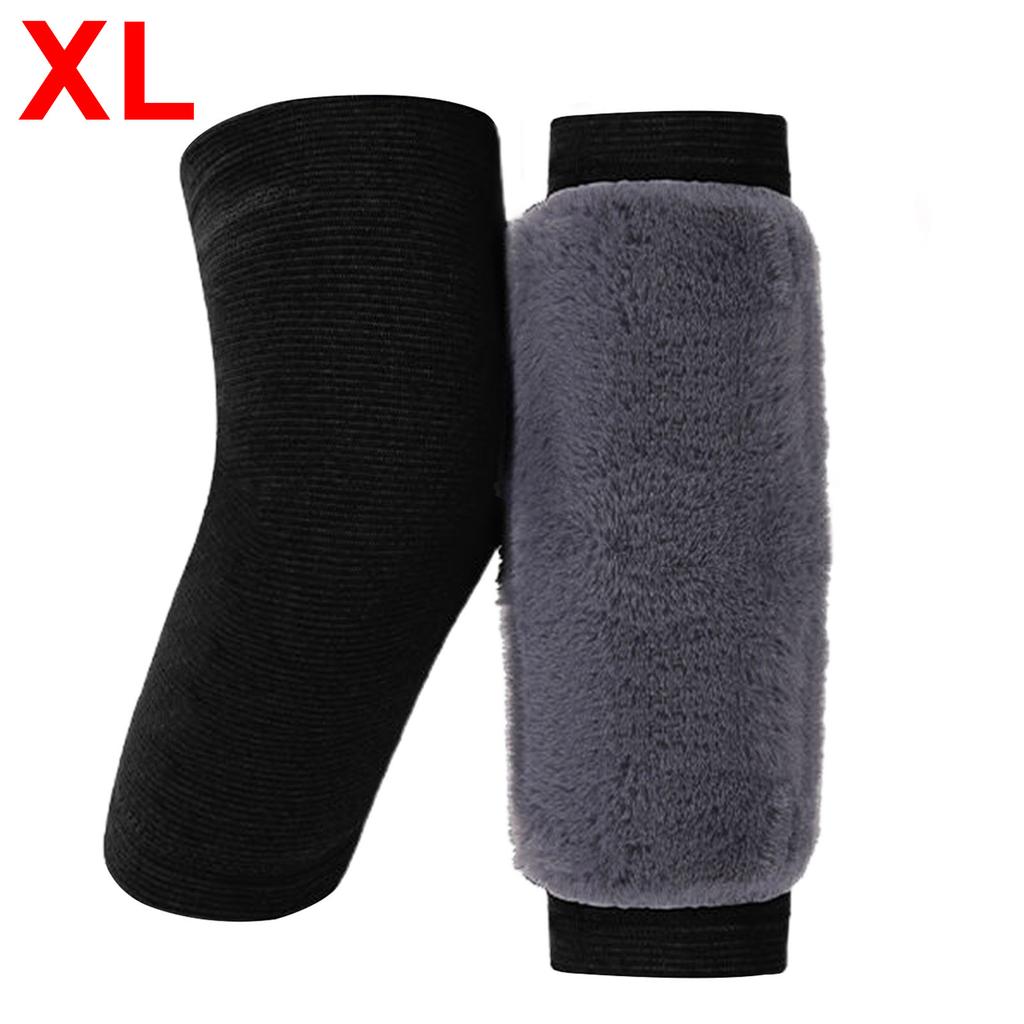 Knee Sleeves For Men Fluffy Thermal Knee Braces Leg Warmers Winter Plush Knee Pads Leg Sleeves Warmer For Skiing Cycling Running