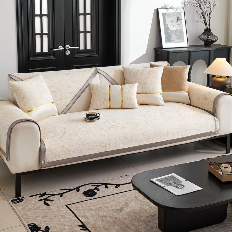 Sofa Cushion Light Luxury Modern High-End Four Seasons Universal Backrest Towel Cover Cloth Cushion Sofa Cover Cushion